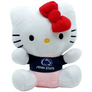 plush stuffed Hello Kitty with Penn State t-shirt